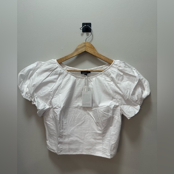 NWT! J.Crew Fitted puff-sleeve top. Size 12 - Picture 2 of 5